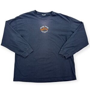 Vintage Orange County Choppers T-Shirt Men's XL Black Long Sleeve Biker Y2K